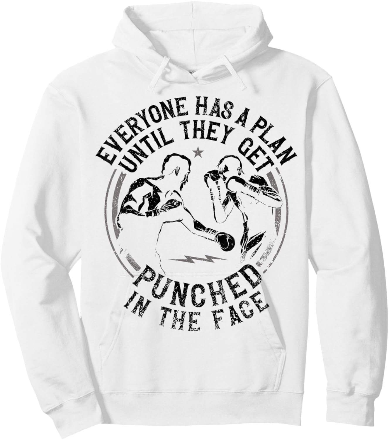 Boxing Vintage Everyone Has A Plan Until They Get Punched In Hoodie - Hoodie | White