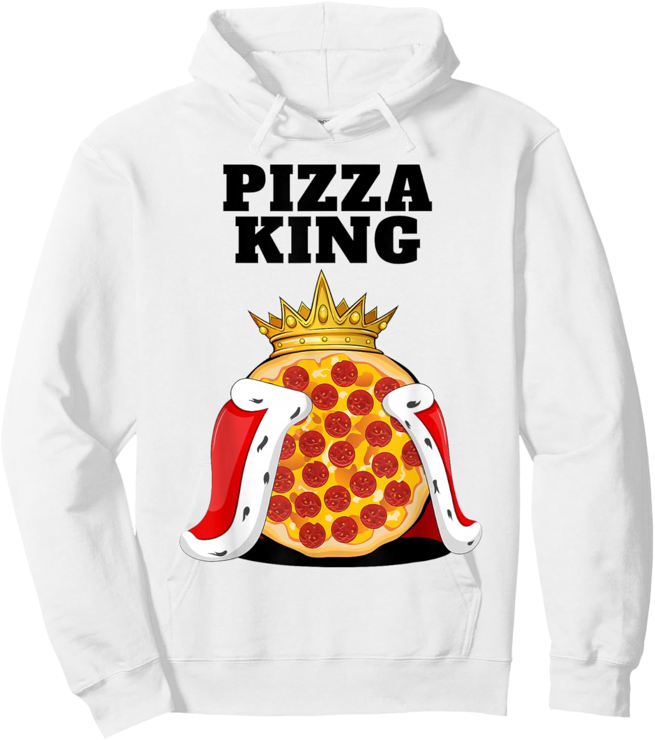 Pizza King | Pizza Lover Stuff | Cute Pizza Hoodie - Hoodie | White