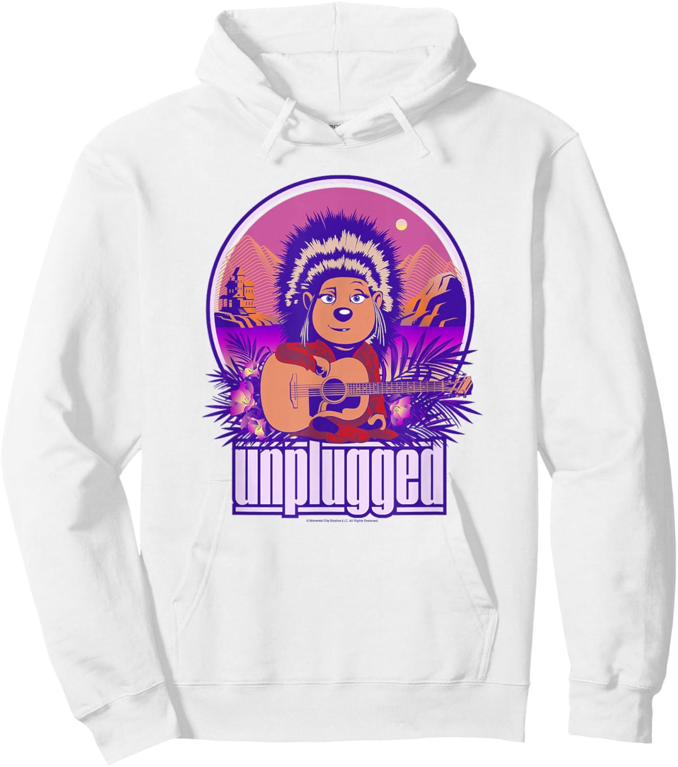 Sing 2 Ash Unplugged Retro Poster Hoodie - Hoodie | White