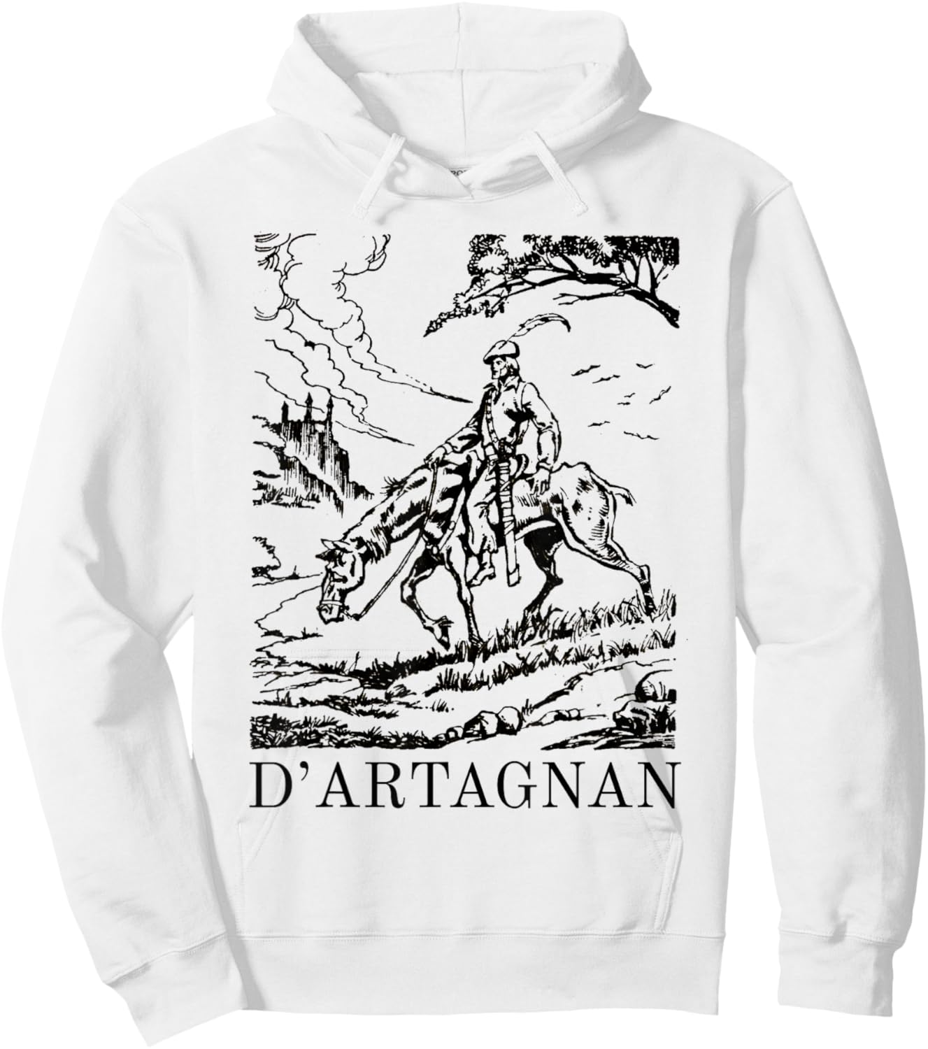 The Three Musketeers D'artagnan Illustration Alexandre Dumas Hoodie - Hoodie | White