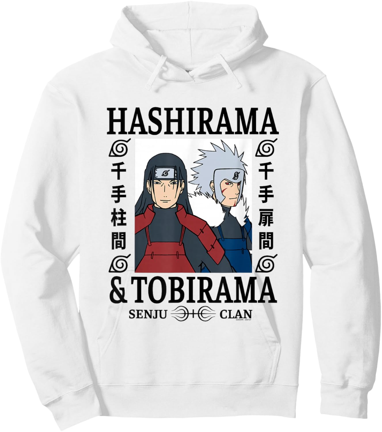 Naruto Shippuden Hashirama & Tobirama Senju Clan Anime Hoodie - Hoodie | White
