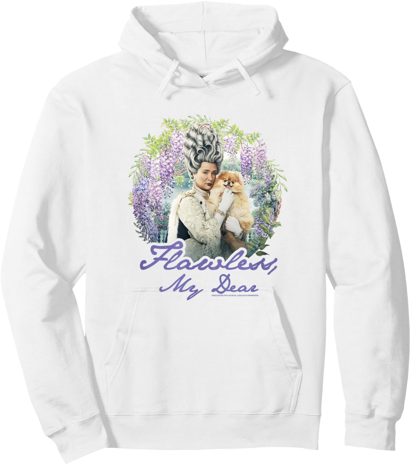Bridgerton Queen Charlotte Flawless My Dear Hoodie - Hoodie | White
