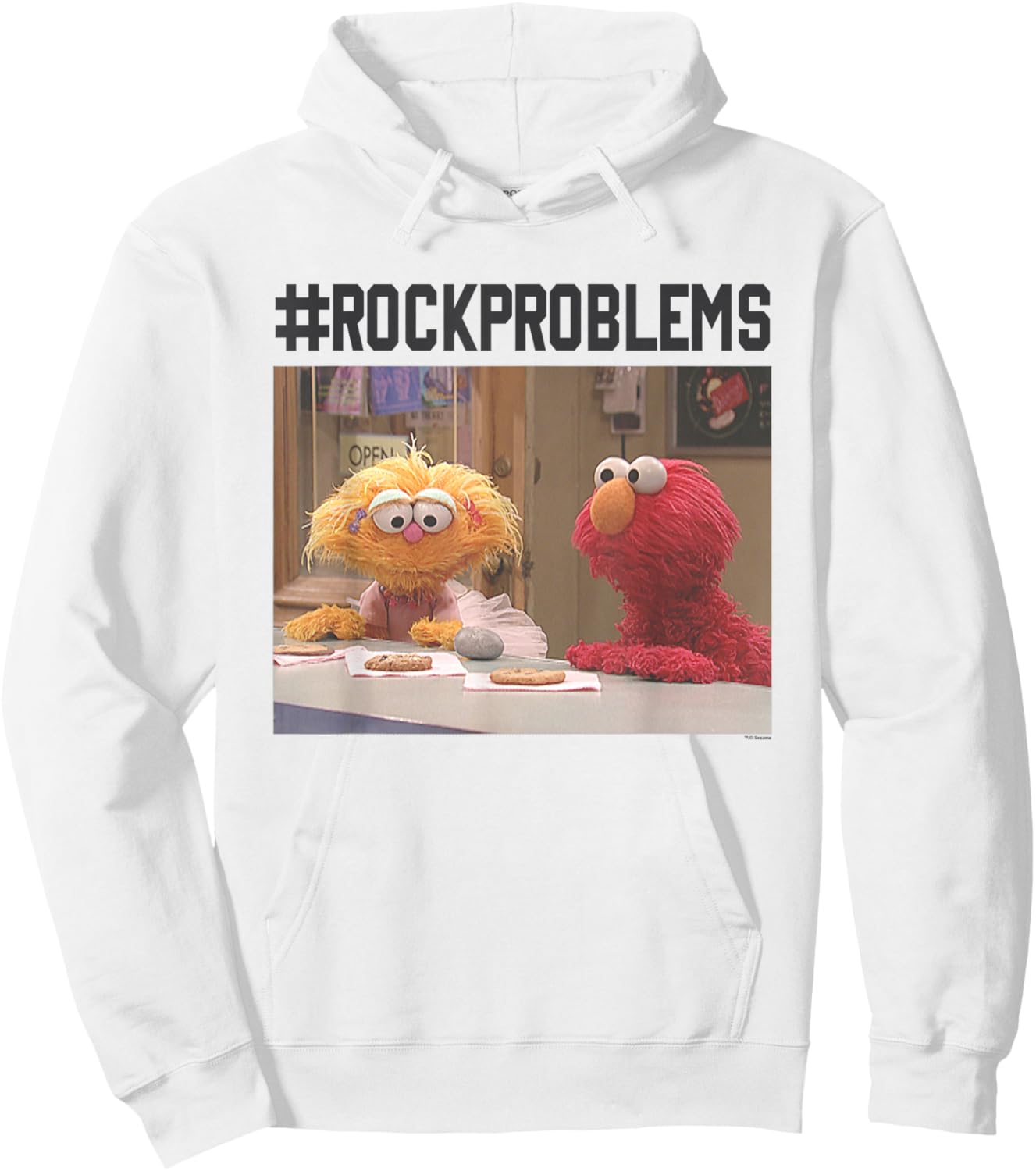 Sesame Street Elmo Rock Problems Hoodie - Hoodie | White