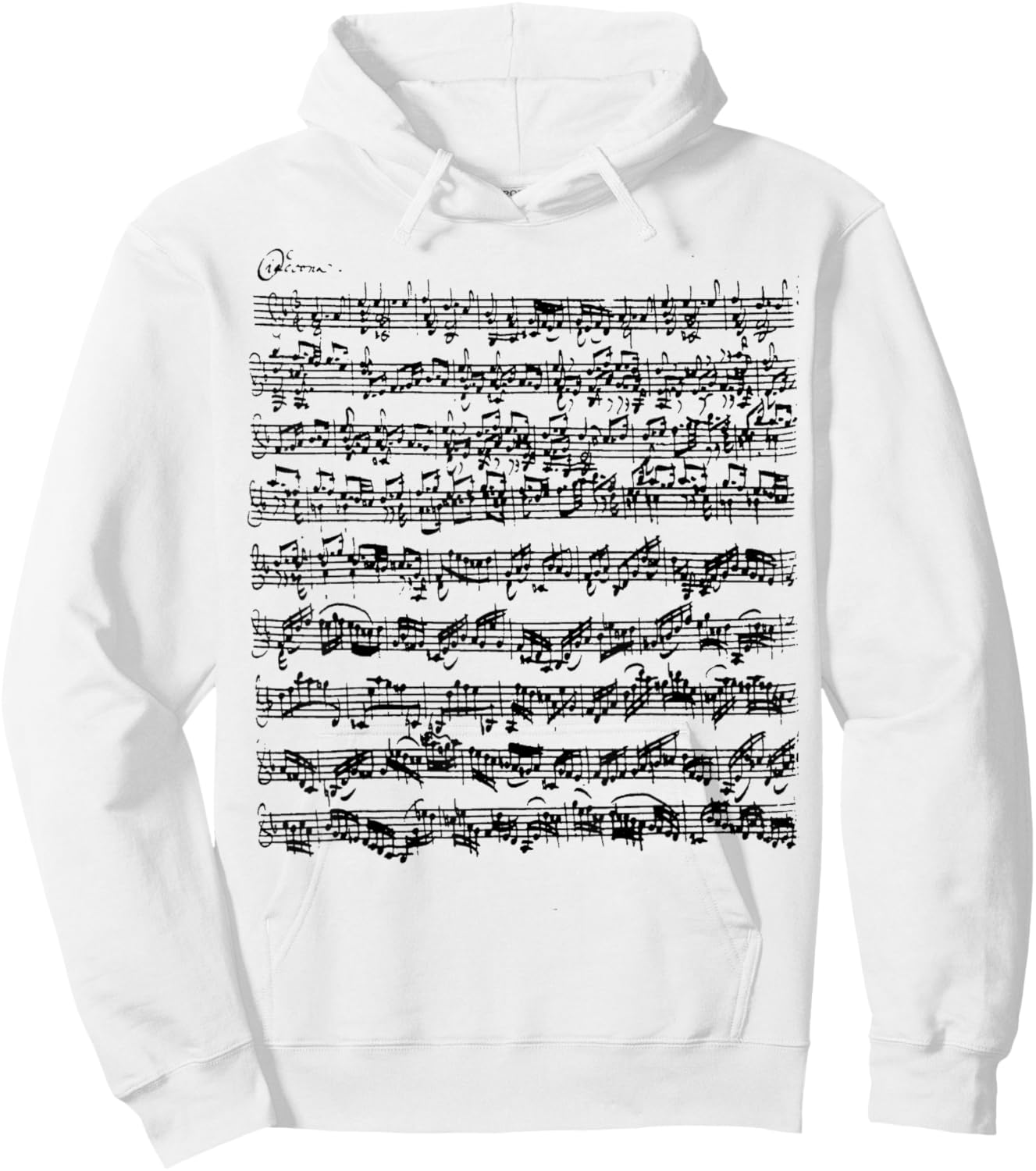 Partita Ciaconna Violin Bach Chaconne Hoodie - Hoodie | White