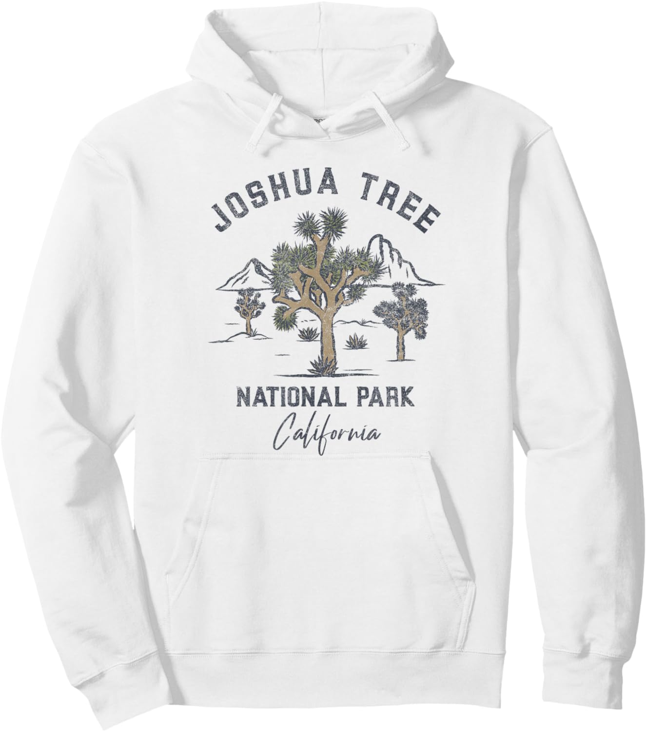 Joshua Tree National Park Vintage Hoodie - Hoodie | White