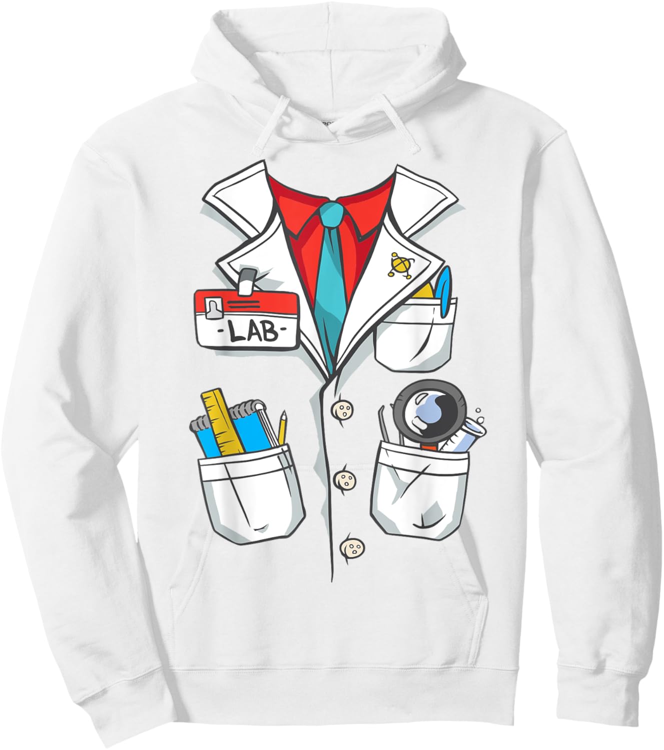 Lab Technician Coat Halloween Kids Costume Hoodie - Hoodie | White