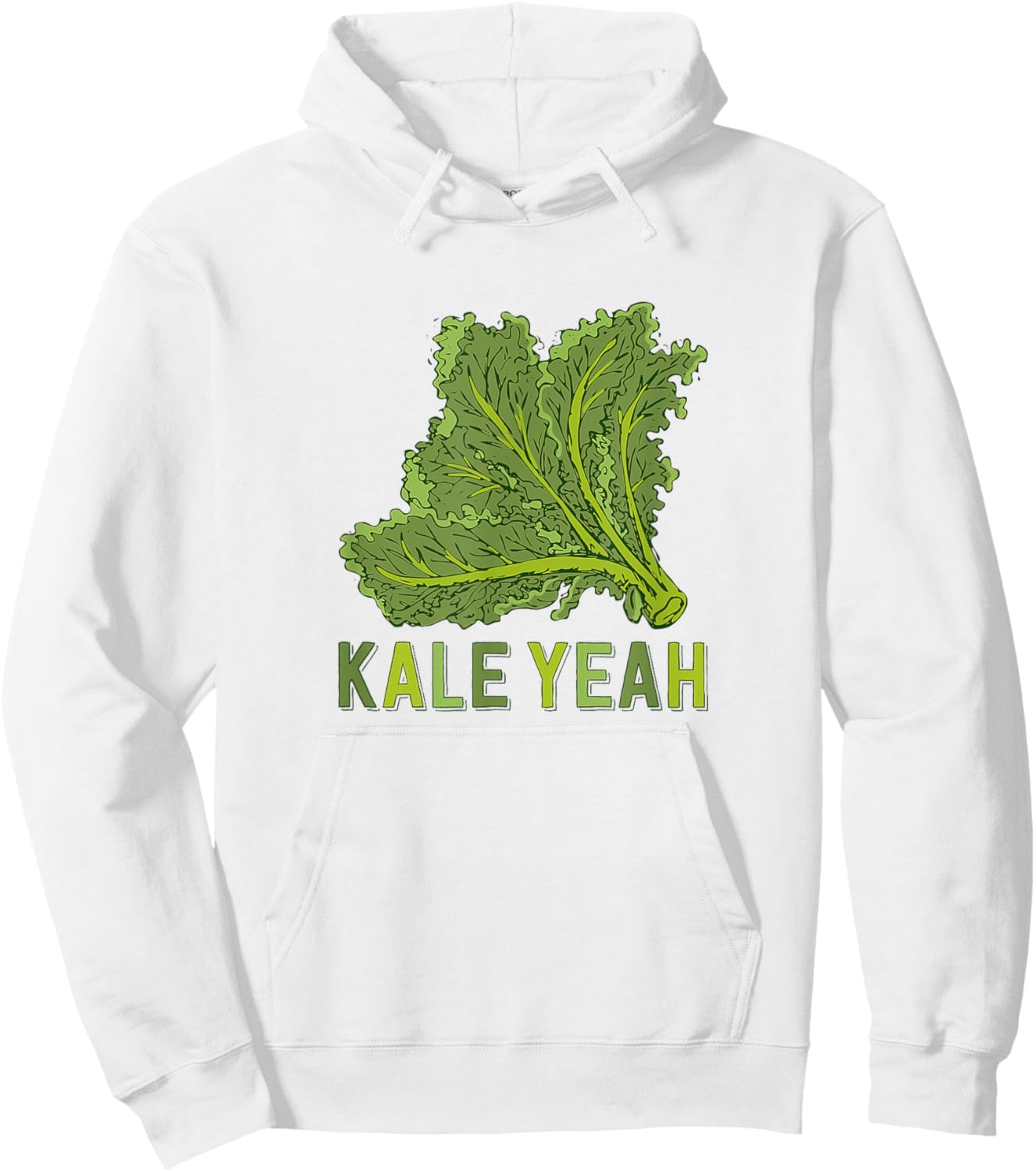 Love My Favorite Vegan This is Kale Yeah Veggie Hoodie - Hoodie | White