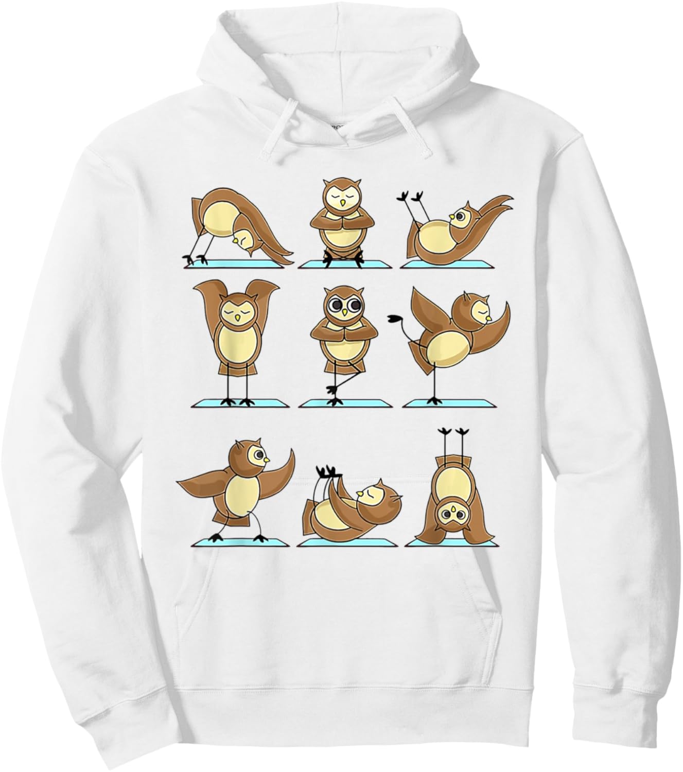 Owl Yoga Poses Owl Namaste Lover Hoodie - Hoodie | White
