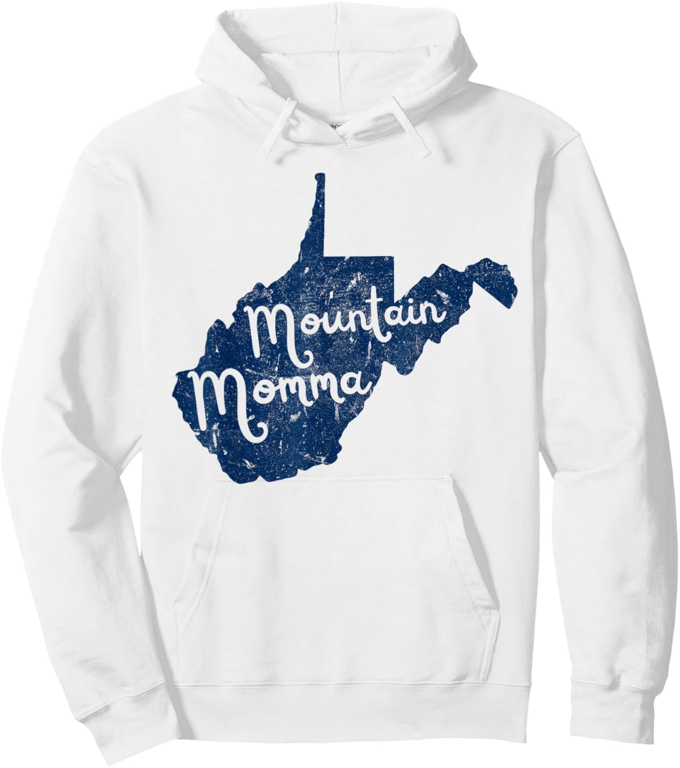 West Virginia Map Mountain Momma WV 304 Home Vintage Hoodie - Hoodie | White