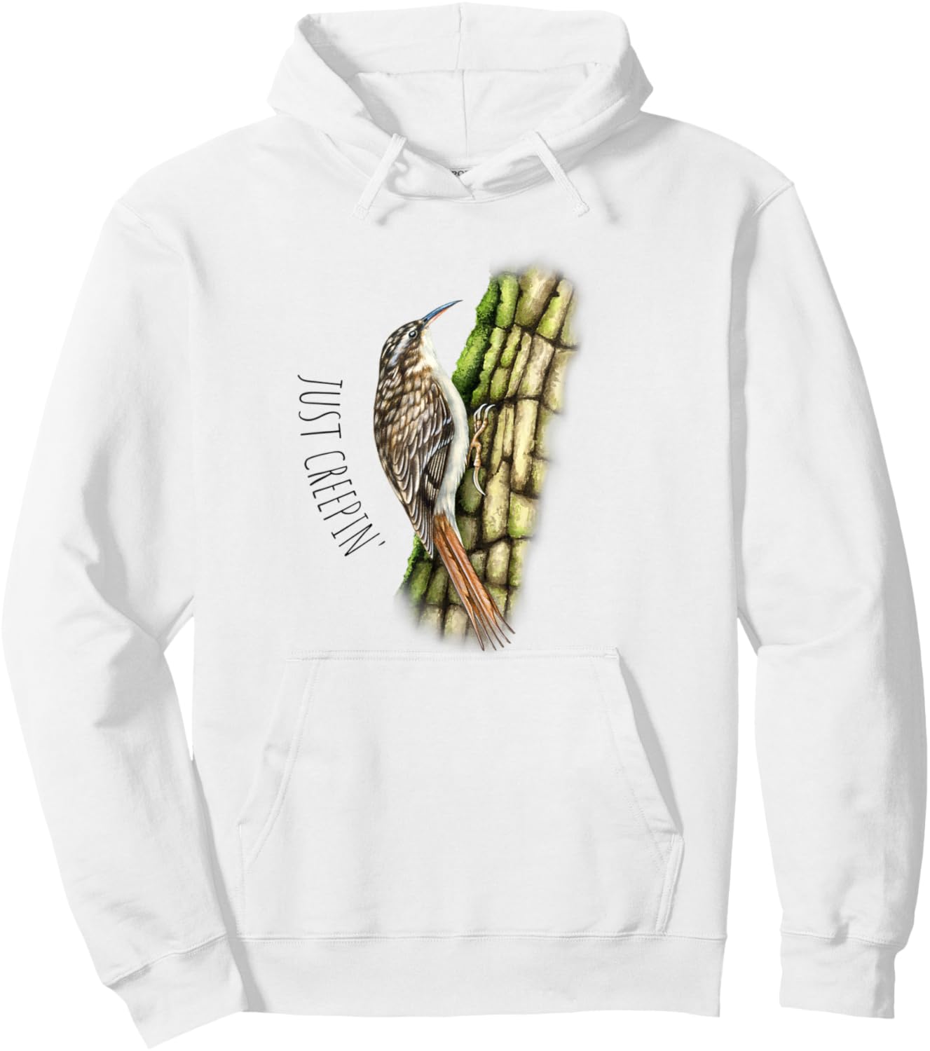 Brown Creeper, bird design for birders Hoodie - Hoodie | White