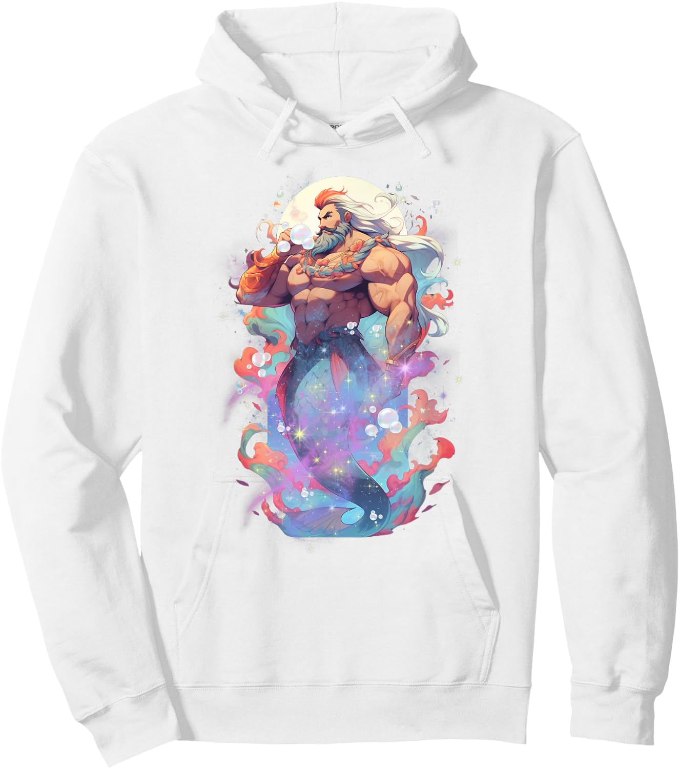 Merdaddy Security Merman Daddy Fish Father's Day Mermaid Men Hoodie - Hoodie | White