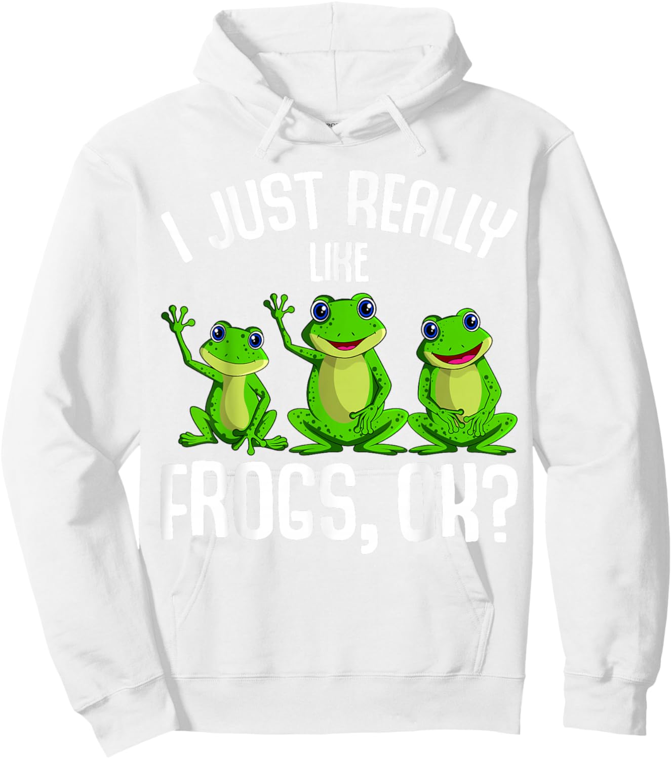 I Just Really Like Frogs Kids Girls Boys Frog Hoodie - Hoodie | White