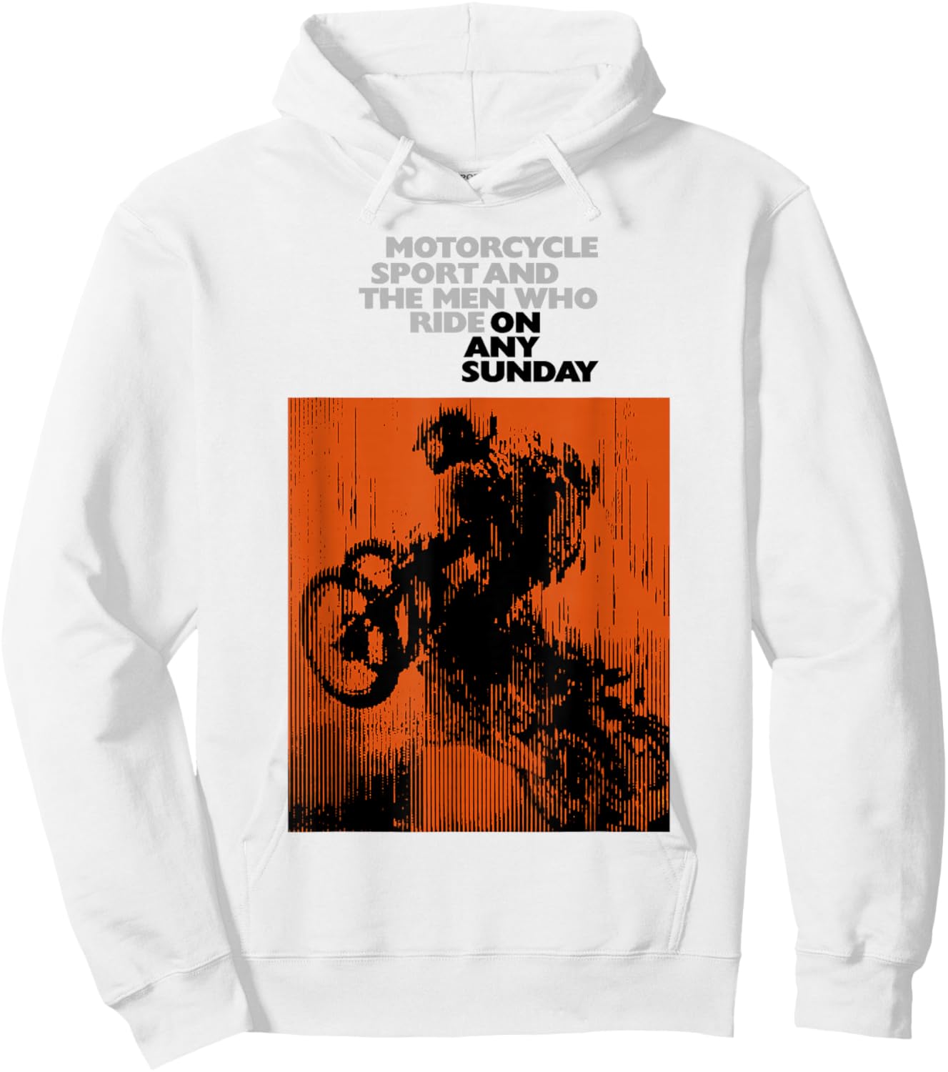 On Any Sunday 1971 Vintage Motorcycle Movie Poster Hoodie - Hoodie | White