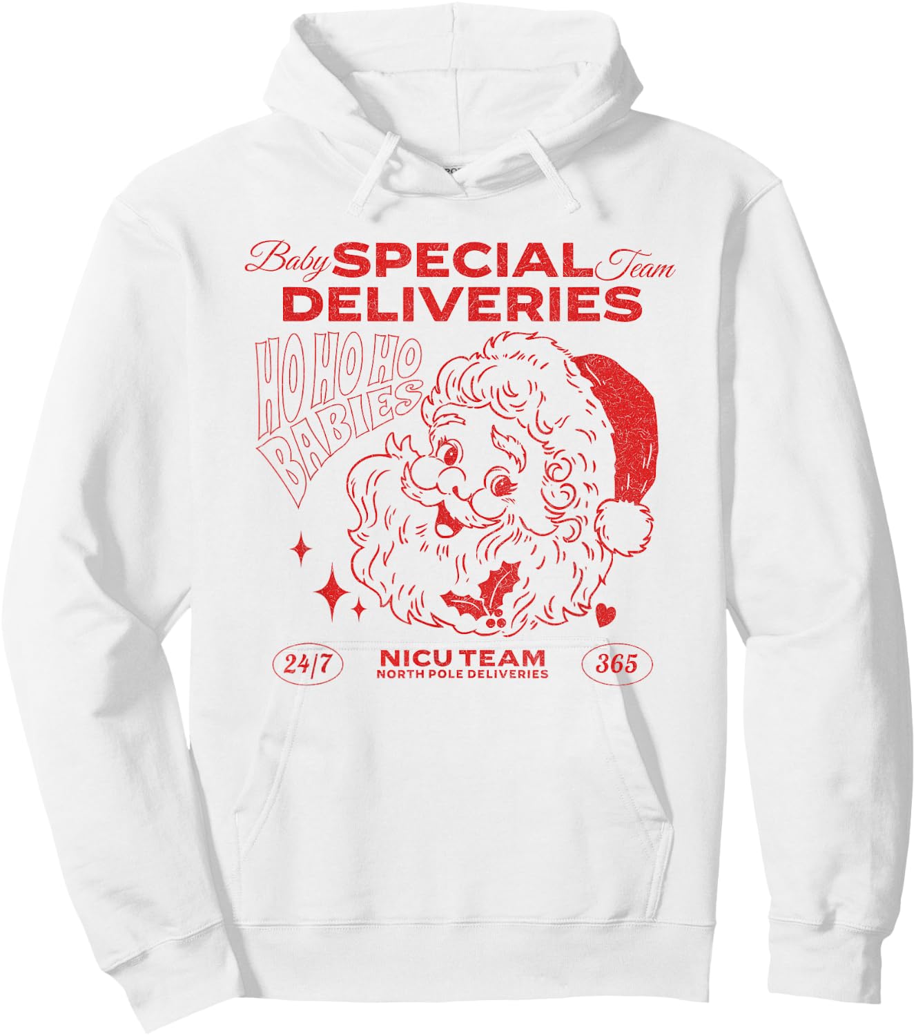 Special Deliveries, NICU Christmas Hoodie - Hoodie | White