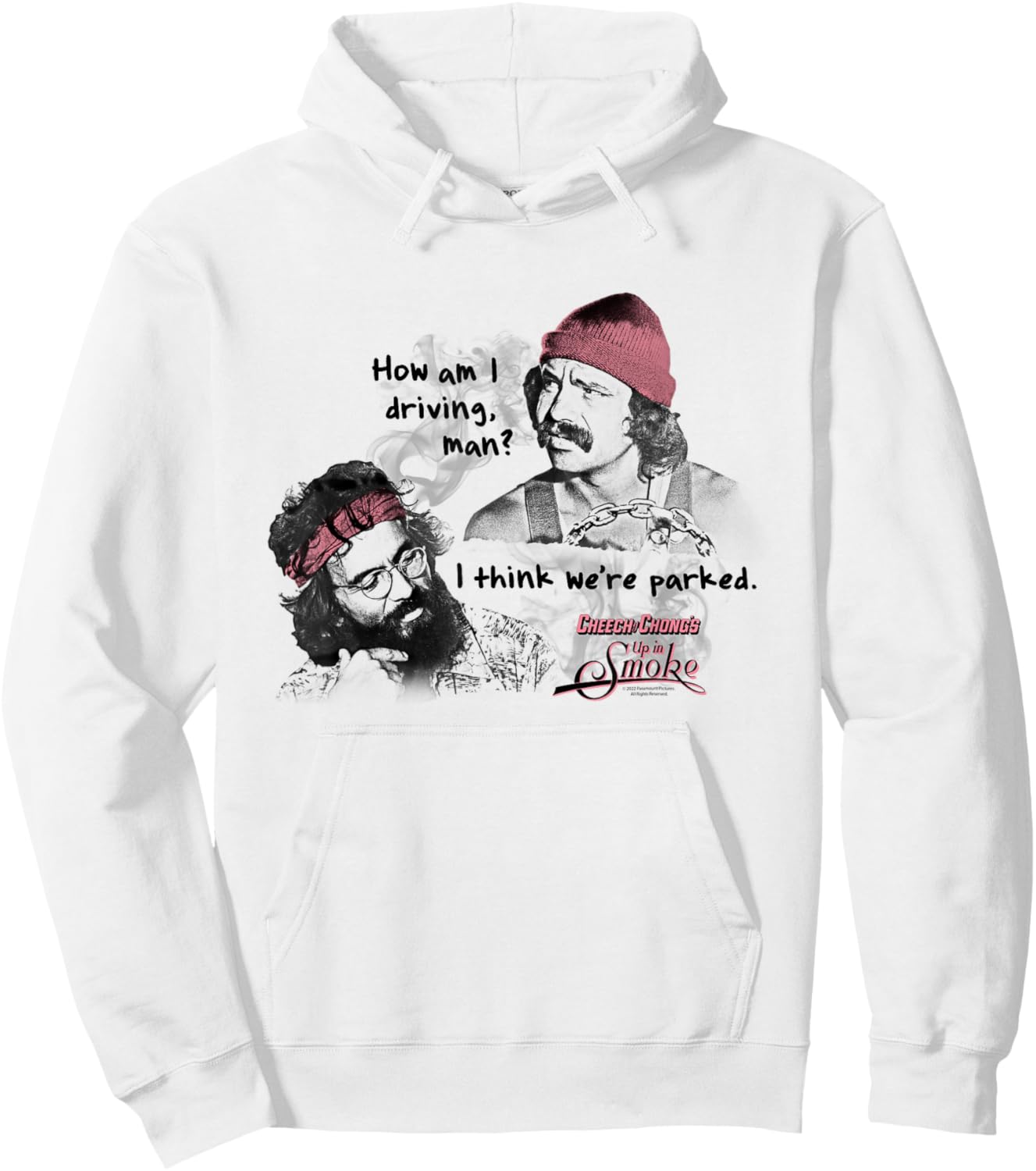 Cheech and Chong's Up in Smoke I Think We're Parked Hoodie - Hoodie | White