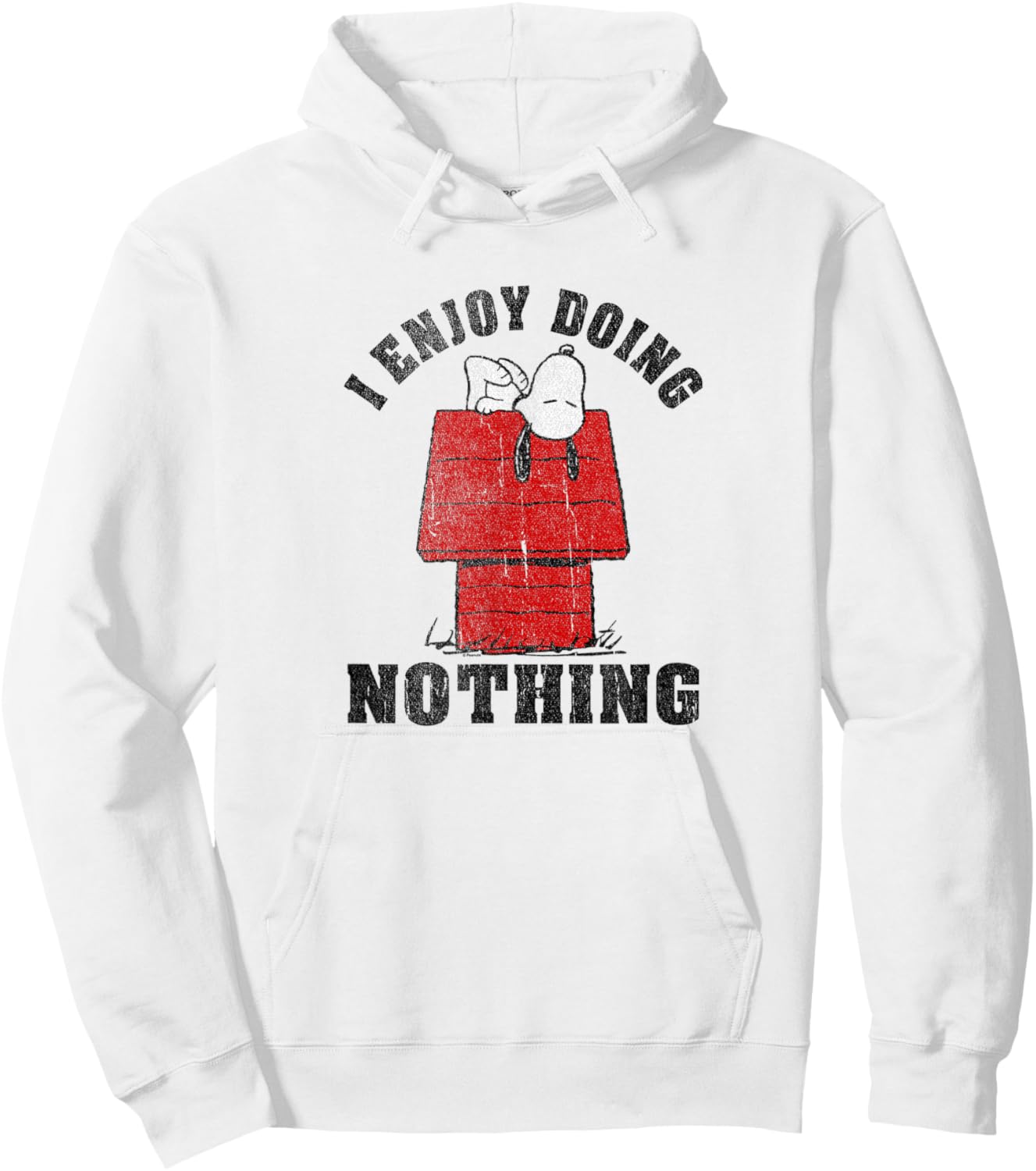 Peanuts Snoopy I Enjoy Doing Nothing Hoodie - Hoodie | White