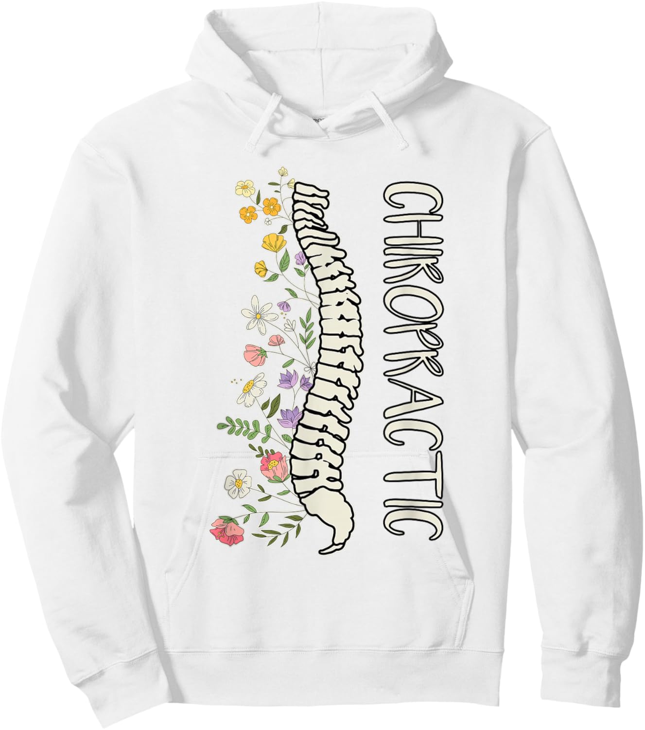 Chiropractor Gifts -Adults Blue Modern Chiropractic Hoodie - Hoodie | White