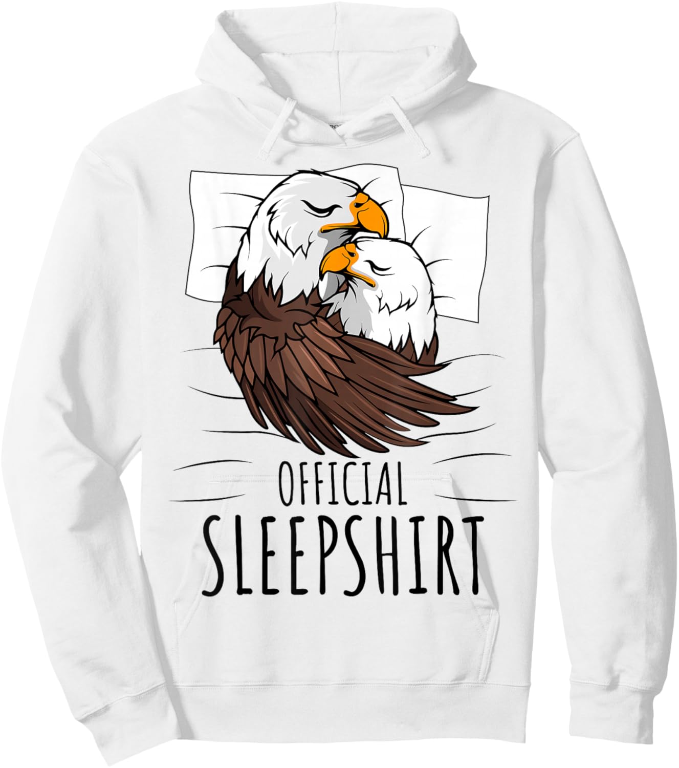 Bald Eagle Patriotic Official Sleepshirt Hoodie - Hoodie | White