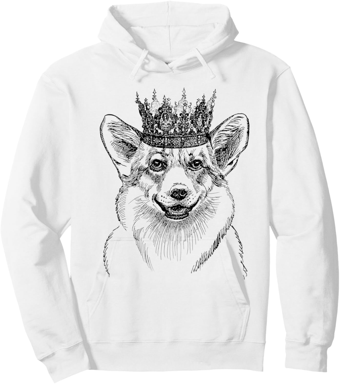 British Corgi Dog Queen Crown Queens Platinum Jubilee Women Hoodie - Hoodie | White