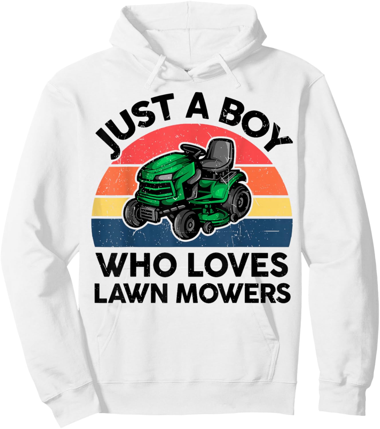 Kids Boy Who Love Lawn Mower T Shirt Toddler Funny Mowing Hoodie - Hoodie | White