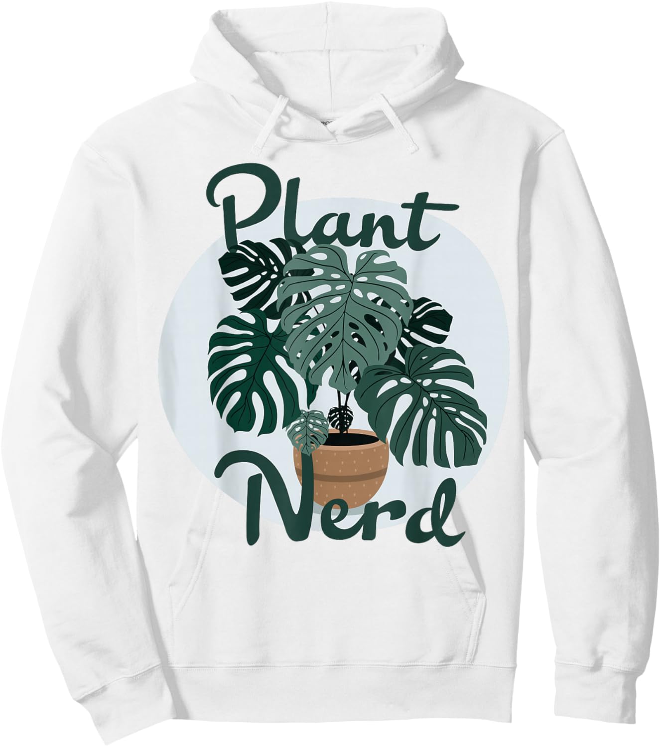 Plant Nerd Monstera Hoodie - Hoodie | White