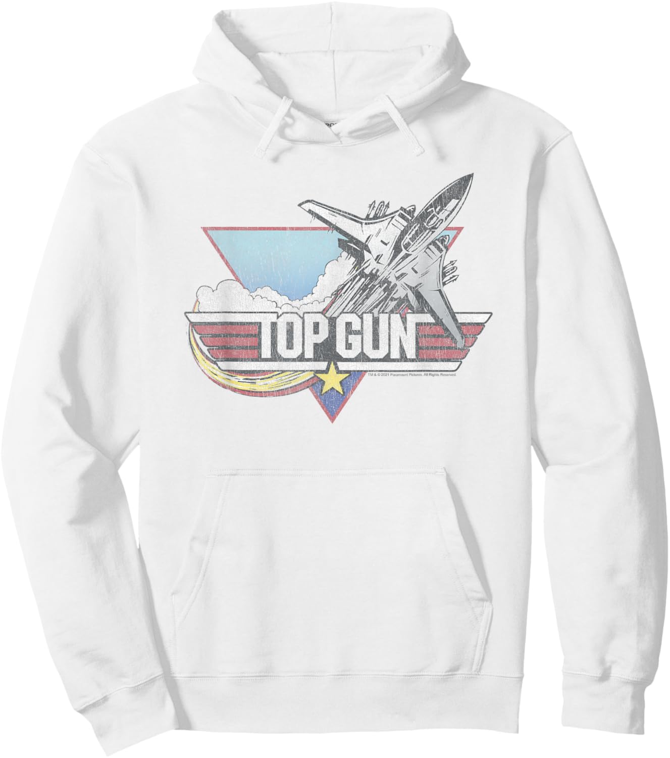 Top Gun Retro Jet Logo Hoodie - Hoodie | White