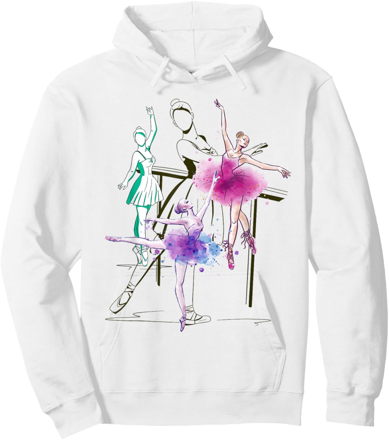 En Pointe Dancer Girls Women Ballerina Dance Ballet Hoodie - Hoodie | White