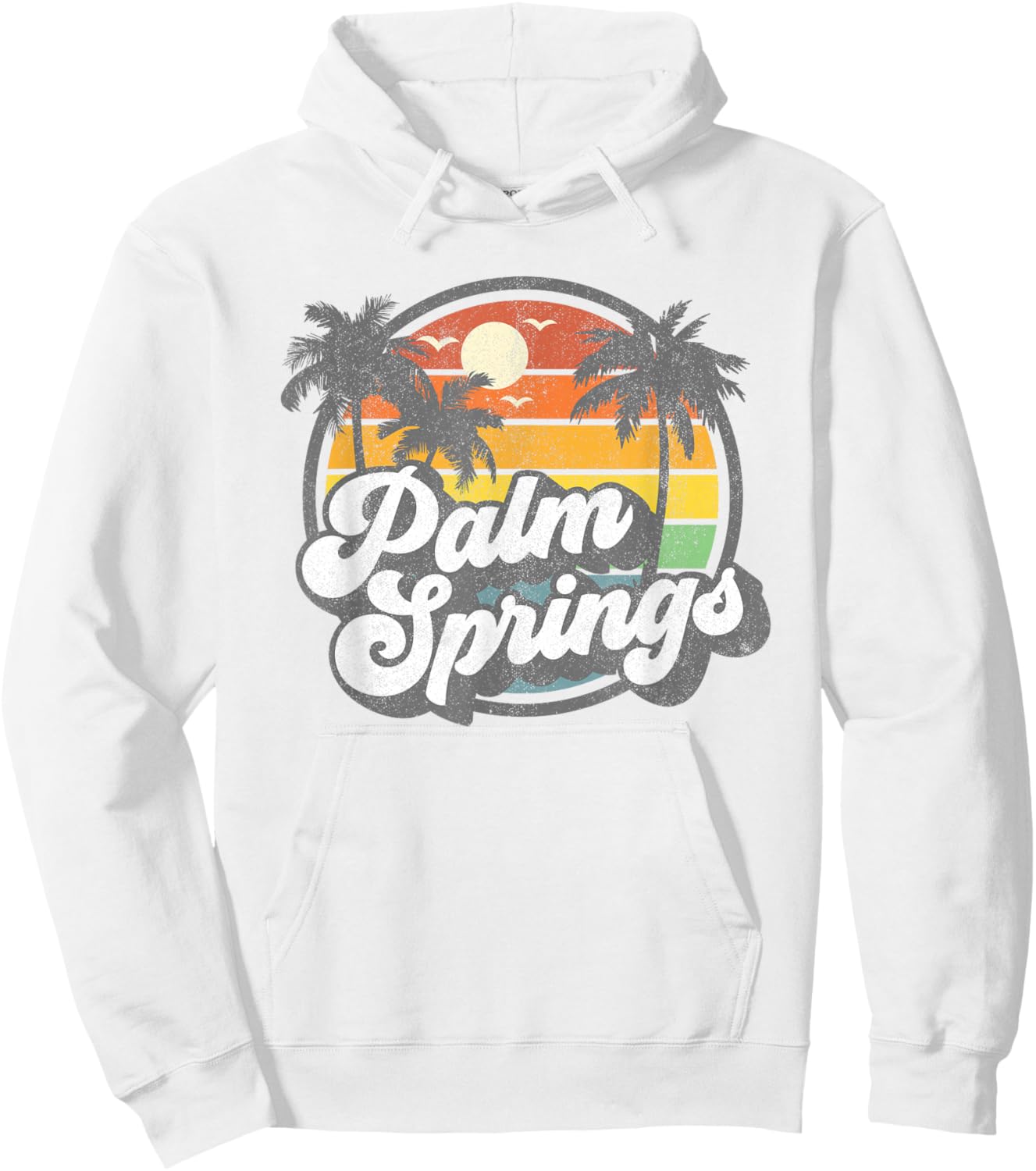 Palm Springs California Beach Retro Vintage Vacation Gift Small Hoodie - Hoodie | White