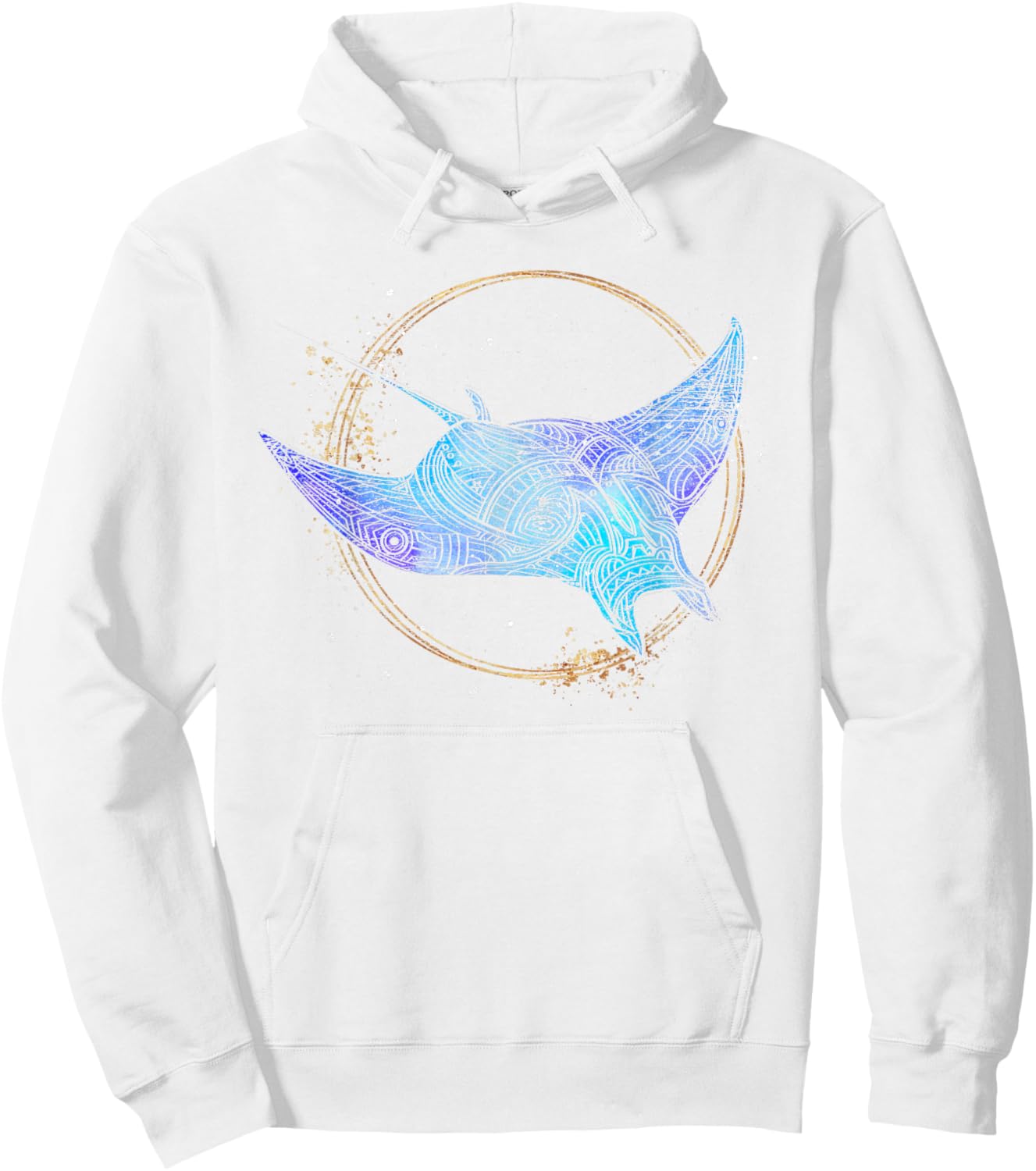 Ocean Animal Lover Hawaiian Tattoo Stingray Manta Ray Hoodie - Hoodie | White