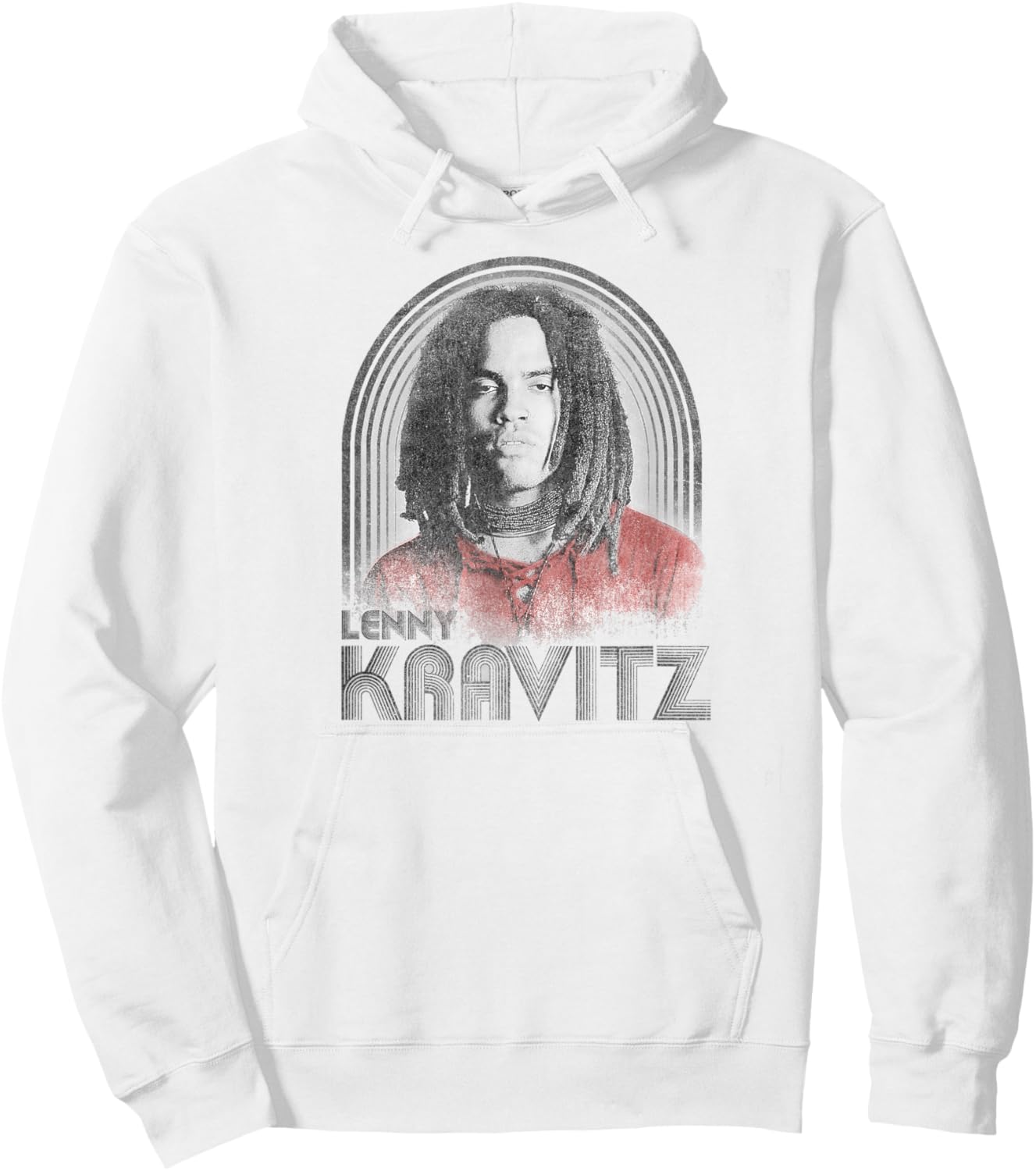 Lenny Kravitz – Retro Lines Logo Hoodie - Hoodie | White