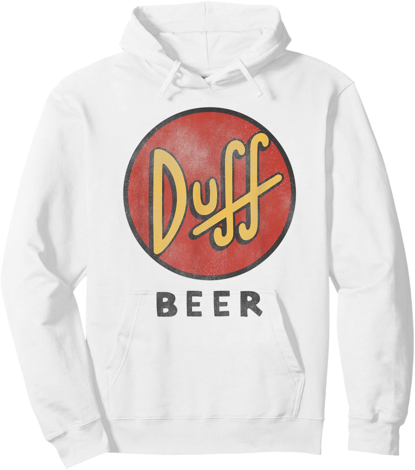 The Simpsons Duff Beer Circle Logo V1 Hoodie - Hoodie | White