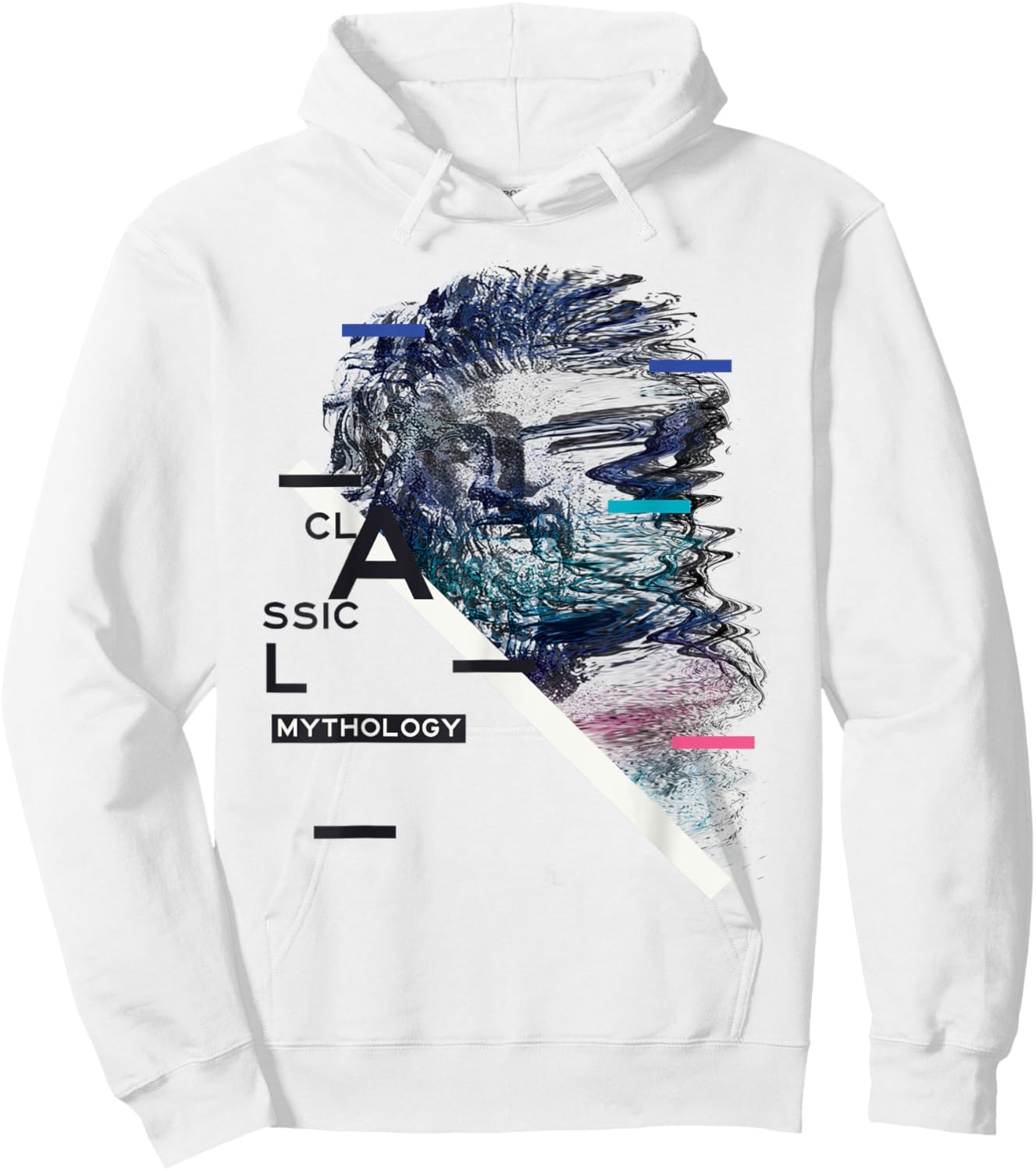 Vaporwave Aesthetic Retro 80s 90s Statue Japanese Glitch Art Hoodie - Hoodie | White