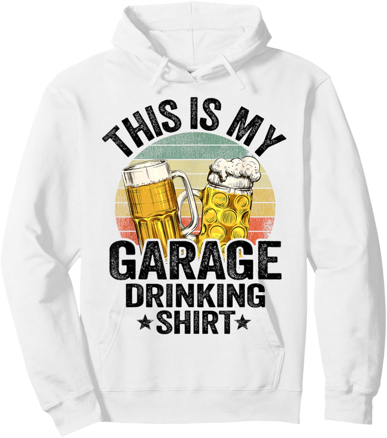 Garage Drinker Dad Vintage Beer This Is My Garage Drinking Hoodie - Hoodie | White