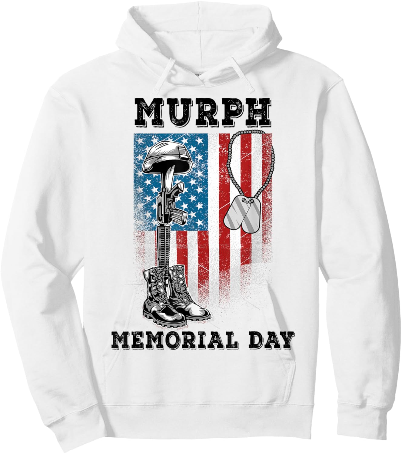 Murph 2021 Workout Challenge American Memorial Day Murph Hoodie - Hoodie | White