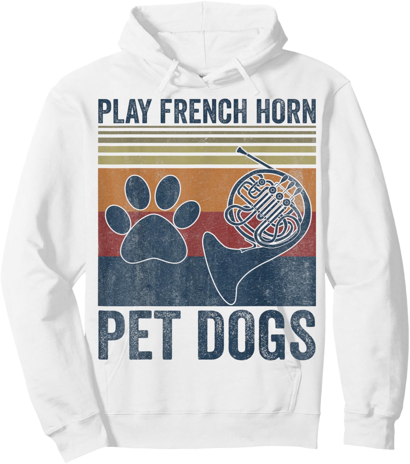 Dog Lover and French Horn Player - Pet Dogs Play French Horn Men Women Girls Kids Hoodie - Hoodie | White