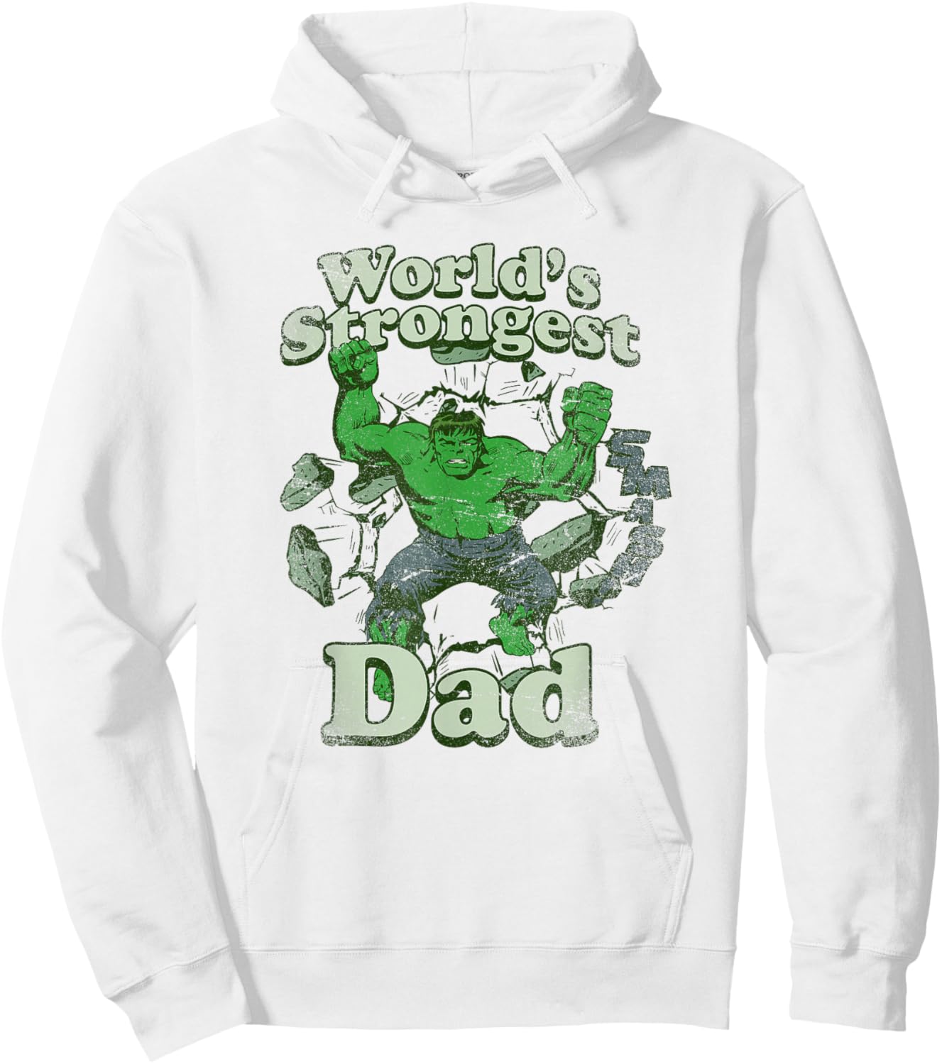 Marvel Father's Day Hulk World's Strongest Dad Hoodie - Hoodie | White