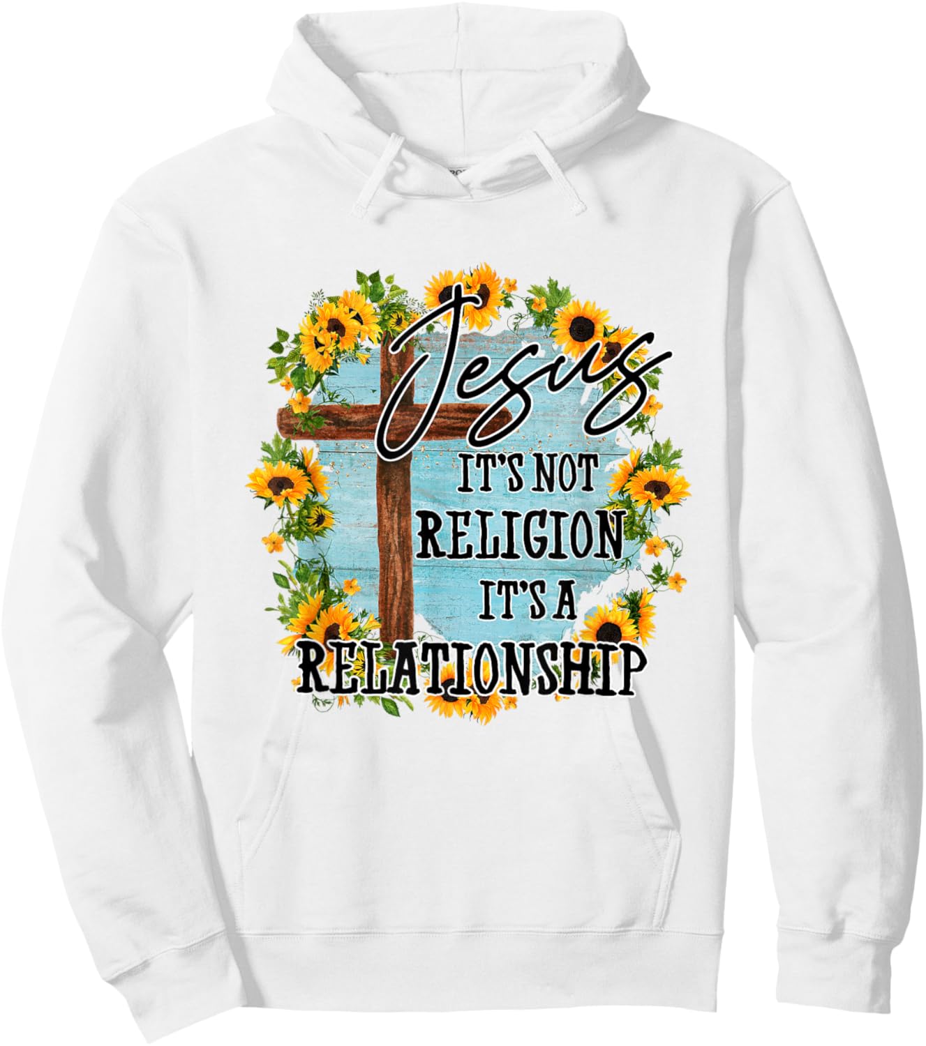 Jesus it's not religion its a relationship Hoodie - Hoodie | White