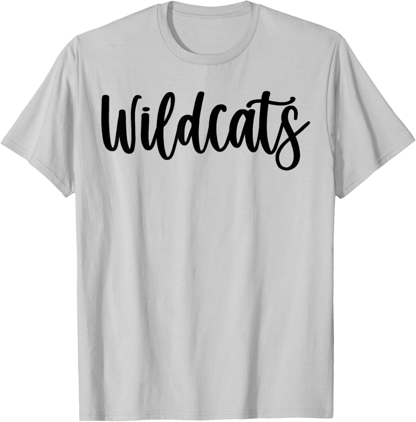 Wildcats School Spirit Team Mascot Game Night T-Shirt - T-Shirt | Ash
