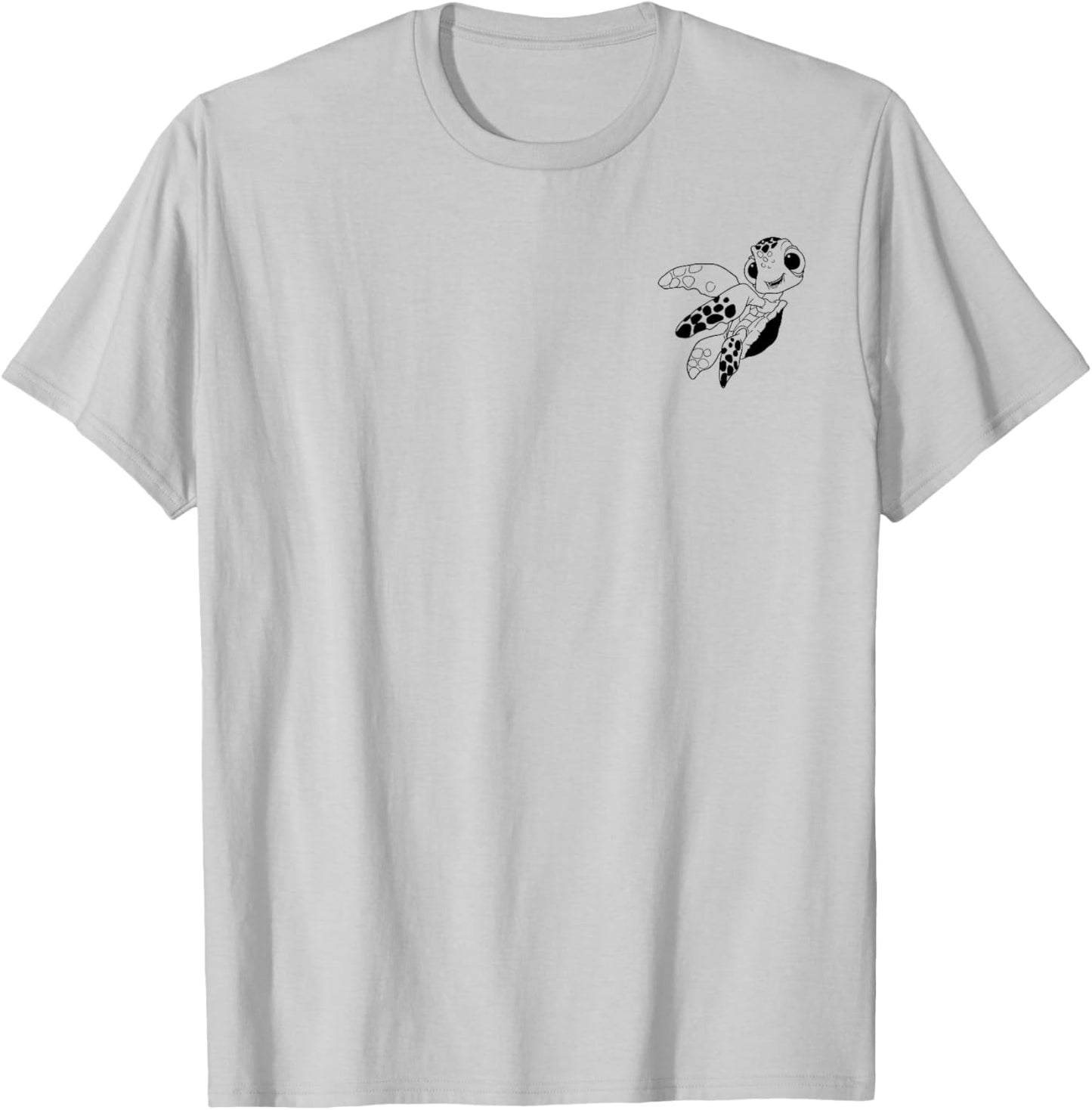 Disney Pixar Finding Nemo Squirt Outline Pocket Wave T-Shirt - T-Shirt | Ash