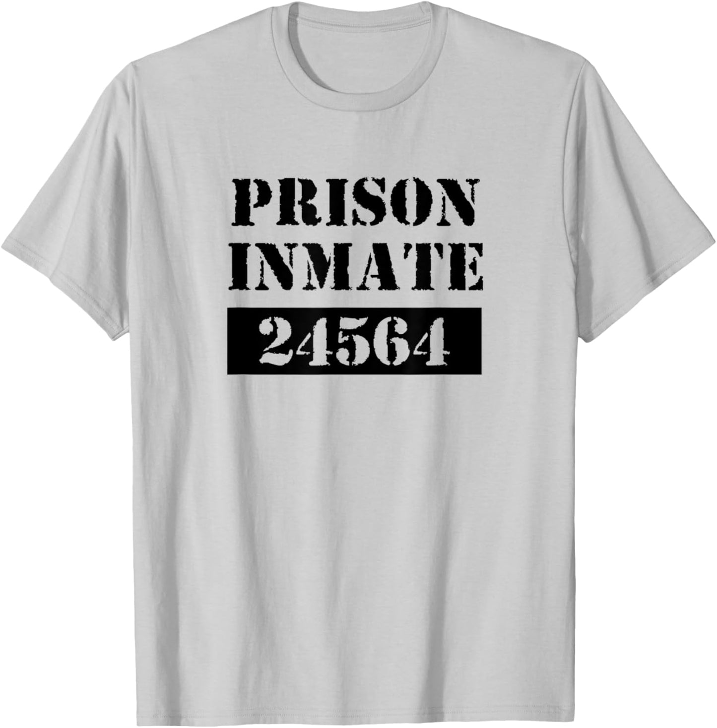 Prisoner Costume Orange Prison Uniform Halloween Jail Inmate T-Shirt - T-Shirt | Ash