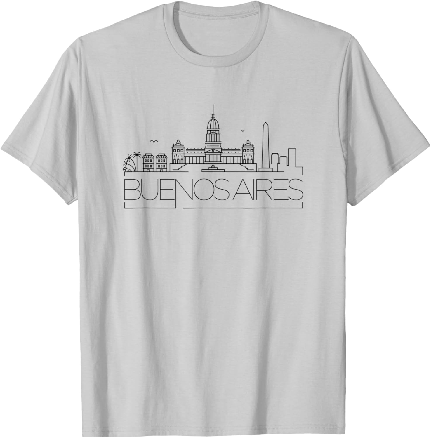 Buenos Aires Skyline T-Shirt - T-Shirt | Ash