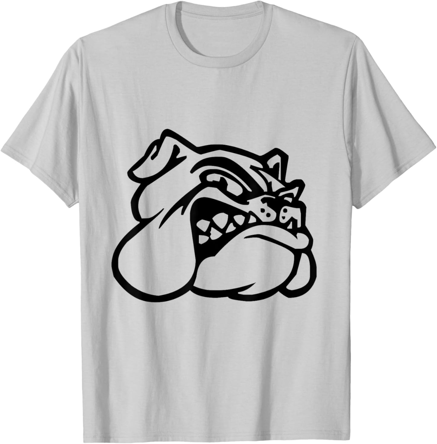 Growling Bulldog T-Shirt - T-Shirt | Ash