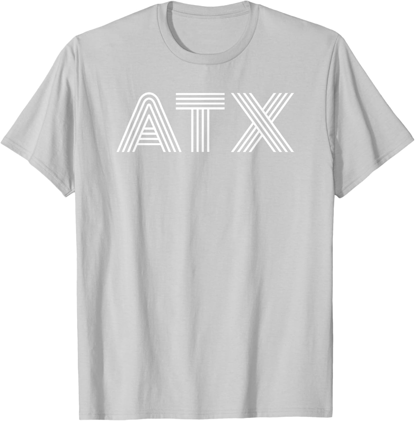 ATX / Austin TX Retro Design In White T-Shirt - T-Shirt | Ash
