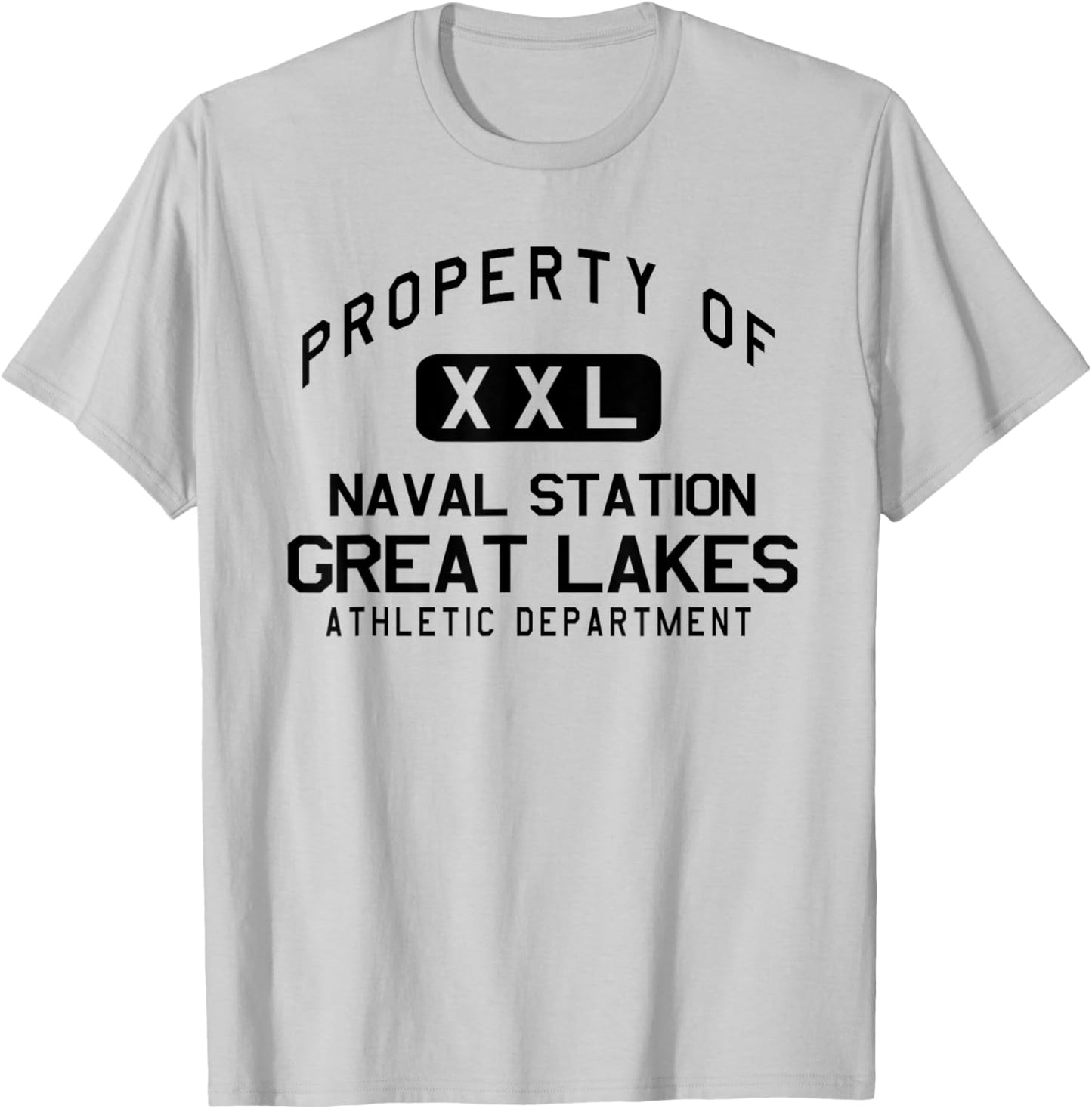 Property of Naval Station Great Lakes Athletic Department T-Shirt - T-Shirt | Ash