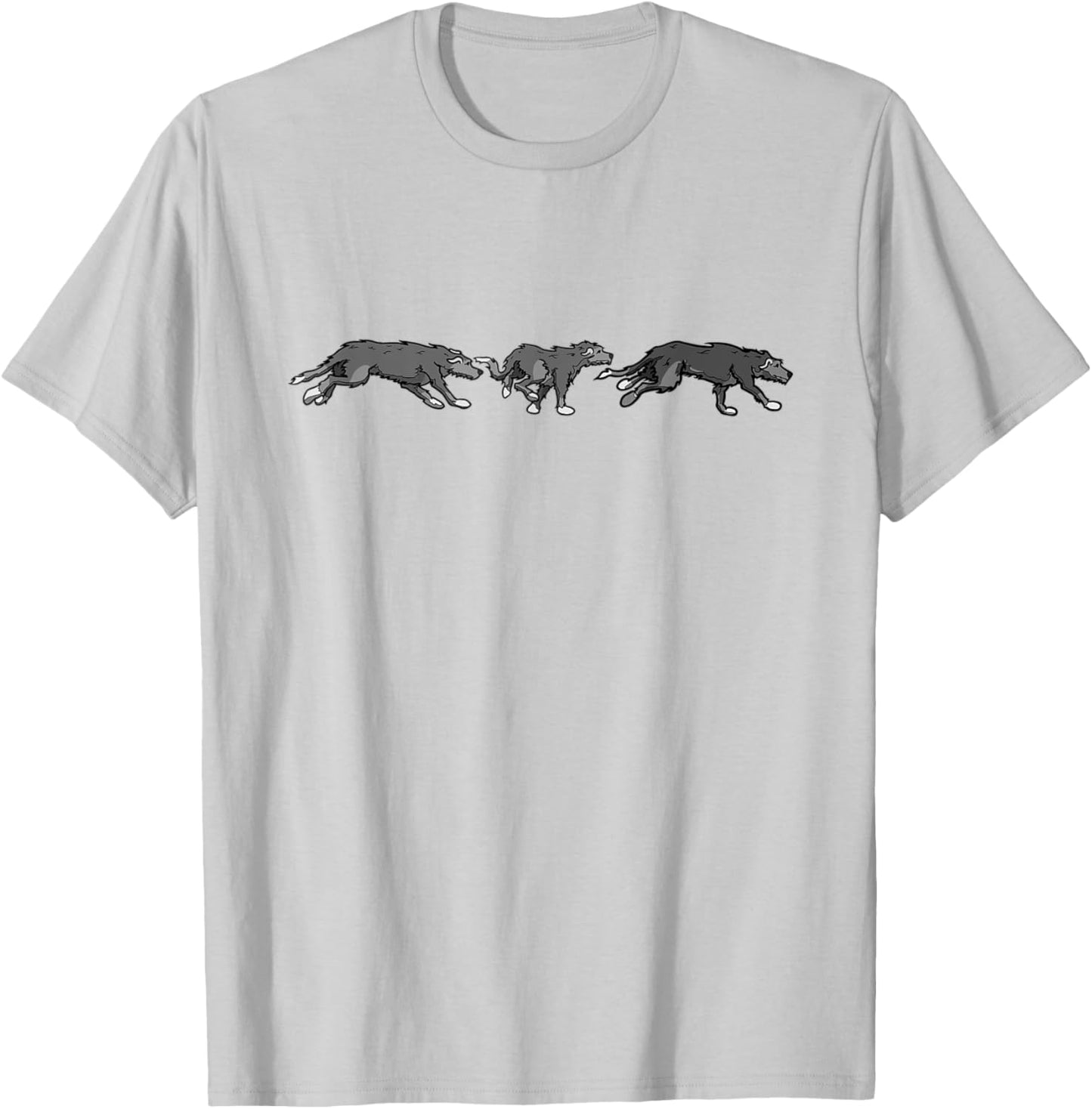 Wolfhounds Running T-Shirt - T-Shirt | Ash