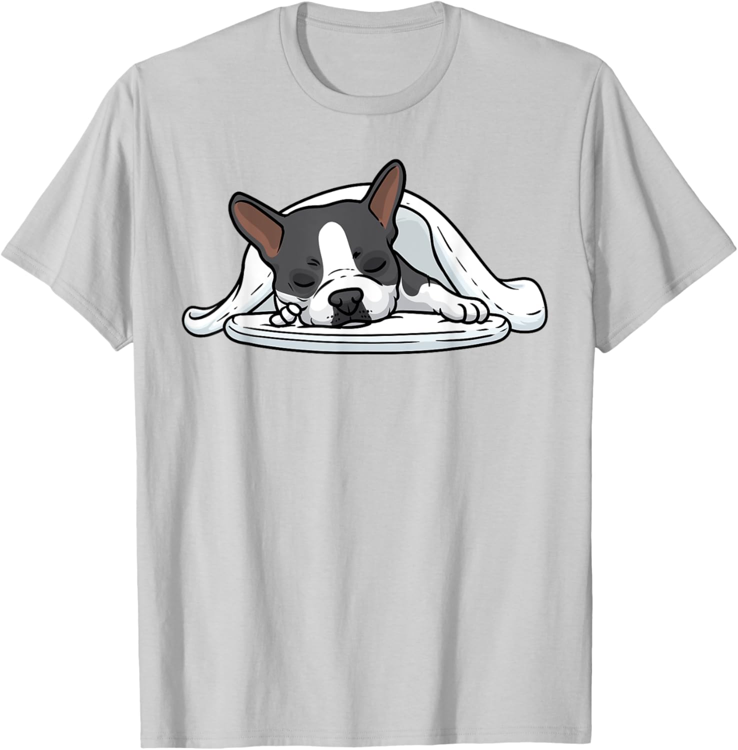 Boston Terrier Dog Official Sleeping Men Women Girls Kids T-Shirt - T-Shirt | Ash