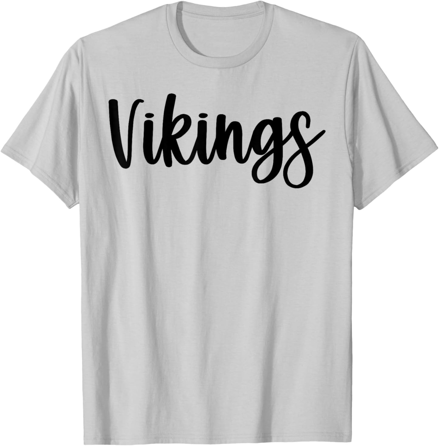 Vikings School Spirit Team Mascot Game Night T-Shirt - T-Shirt | Ash