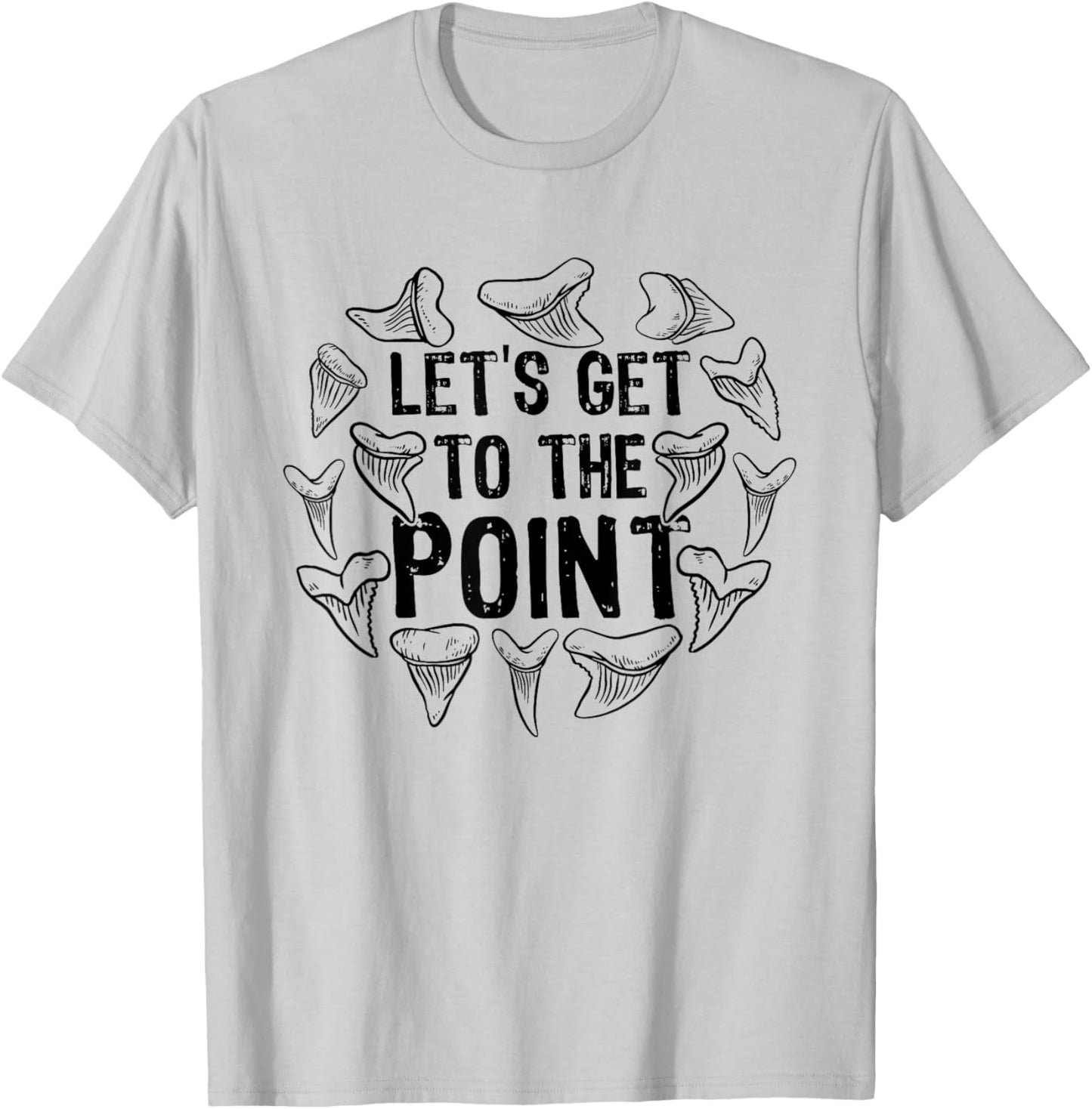 Shark Teeth Fossil Hunter Paleontologist Shark Teeth Hunting T-Shirt - T-Shirt | Ash