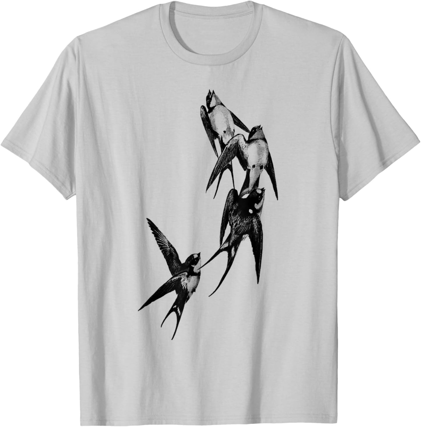 Tattoo Birds Swallow Bird Gift Swallow Tattoo T-Shirt - T-Shirt | Ash