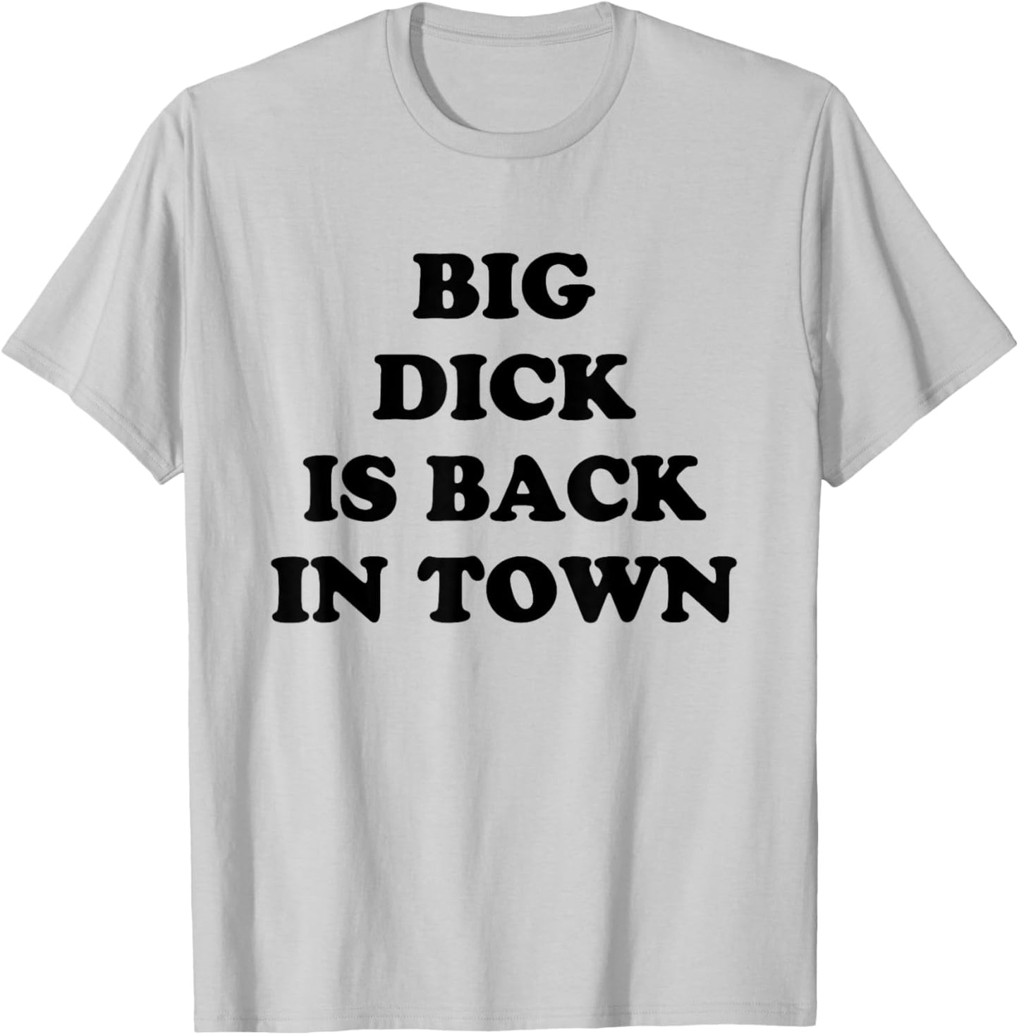 Big Dick Is Back In Town Funny T-Shirt - T-Shirt | Ash